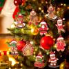 10pcs Christmas Gingerbread Man Pendants Xmas Tree Hanging Ornament 2024 Noel Navidad Decoration For Home New Year Gift 2025
