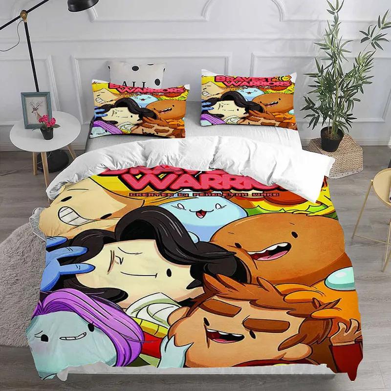 New Bravest Warriors Game Duvet Cover Pillowcase Bedding Set Adult Boy Girl Bedroom Decoration Children Gift Single Double Large