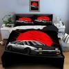 Japanese Racing Manga Art Bedding Set for Kids Luxury Gift 3pcs Digital Print Comforter Set Soft Comfortable Breathable