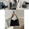 Trendy Sequin Handbag Women's 2024 Spring Latest Fashion Big Capacity Armpit Shoulder Bag Popular Small Square Bag