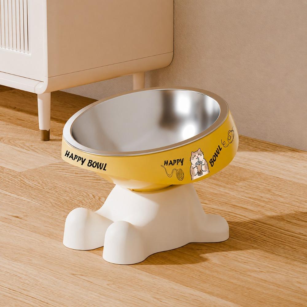 Stainless Steel Elevated Cat Bowl Non-slip Raised Pet Bowl Durable Pet Feeding Bowl Cats Dogs