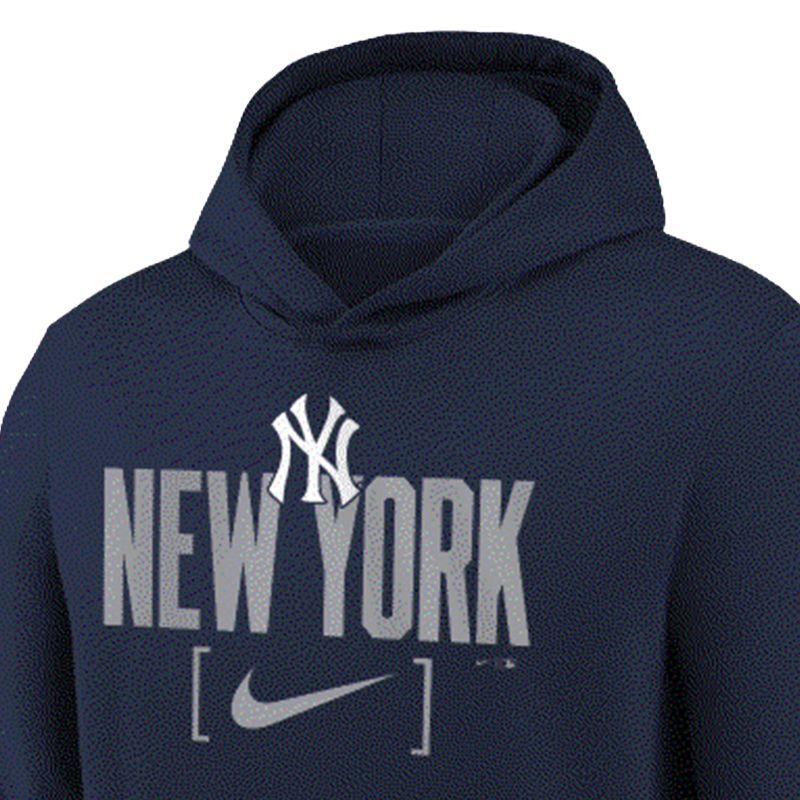 Nike X MLB Kolaborační mikina New York Yankees Pohodlná Jednoduchá Dlouhý rukáv Dětské mikiny Námořnická modř 3Z3B7NMCR-NYY