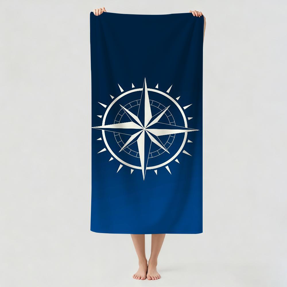 Fashion print Blue Anchor Towel Drying Bath Towel Applicable To Light Swimming Camping Yoga Beach Out