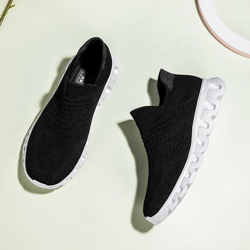 

HOHO FAIR Кроссовки, носки, обувь для женщин, дышащие туфли на плоской подошве, унисекс, кроссовки на платформе, повседневная обувь для ходьбы, мужская обувь 46 белый/чёрный