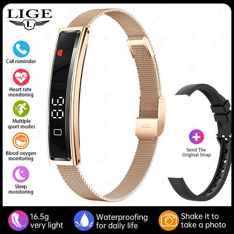 LIGE Nuovo Braccialetto Intelligente Sport, Fitness e Rilevamento Salute Impermeabile Bluetooth Smart Bracelet
