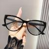 Óculos Vintage de Alta Definição Olho de Gato Anti Luz Azul 0 Grau Ultraleve Lentes Plano Óculos