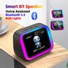 Assistente de Voz para Smart Speaker Alto-falante Doméstico Despertador com Luzes RGB para Quarto Sala de Estar