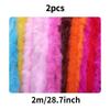2PCS 2M Christmas Tree White Feather Boa Strip Xmas Ribbon Party Garland Decoration Apparel Fabric DIY Craft