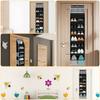 8 Layer Over The Door Shoe Organizer Oxford Cloth Hanging Shoe Storage Rack with 3 Hooks Large Capacity Behind Door Shoe Rack