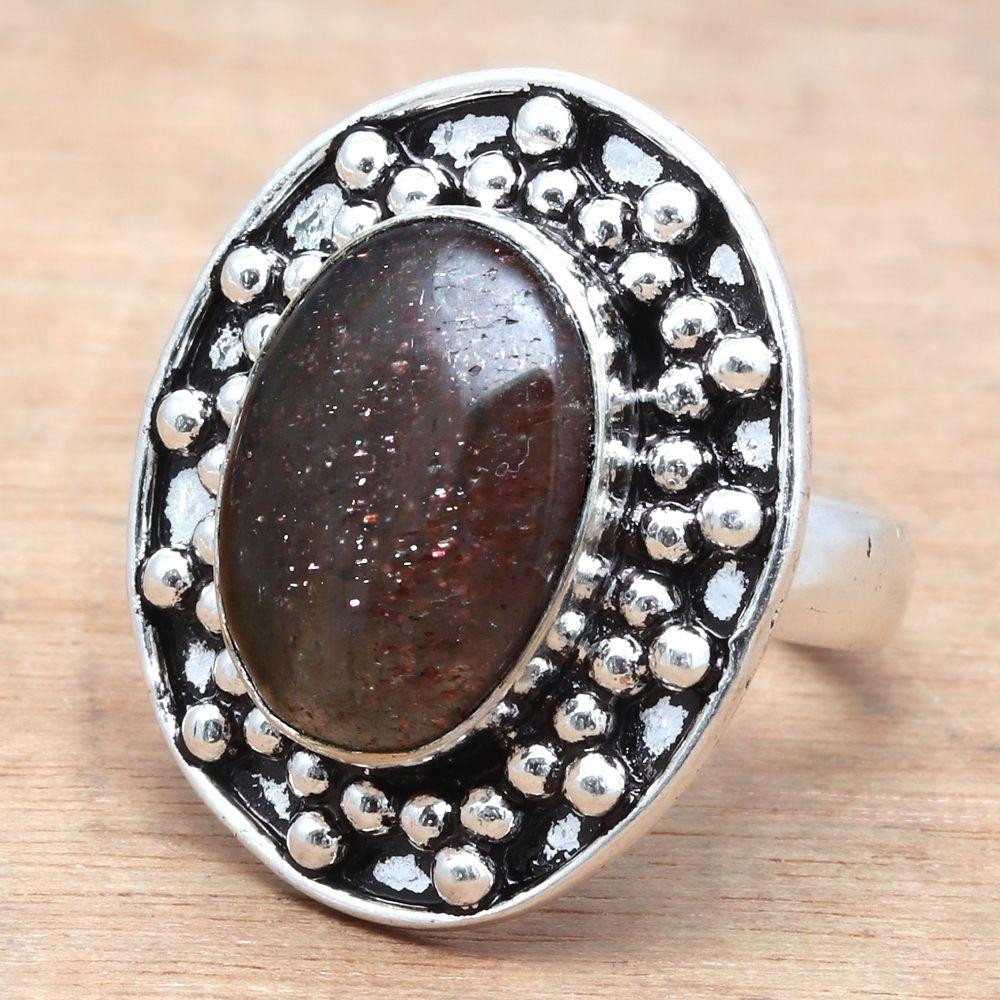 Sunstone Gemstone Handmade Silver Jewelry  "8"