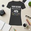 Personalised Text Image Womens T Shirt Ladies Fit Any Colour or Font Top Hen Do