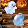 10PCS Mini Cute Funny Luminous Ghost Figurines Resin Crafts Glow In The Dark Ghost Micro Landscape Ornament Halloween Decoration