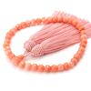 Women's Buddhist Prayer Beads, Marble Deep Sea Design, Acrylic with Artificial Silk Tassel, Suitable for All Sects, Ideal for Informal Funerals,