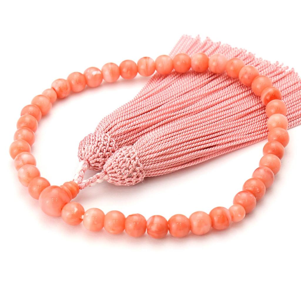 Women's Buddhist Prayer Beads, Marble Deep Sea Design, Acrylic with Artificial Silk Tassel, Suitable for All Sects, Ideal for Informal Funerals,