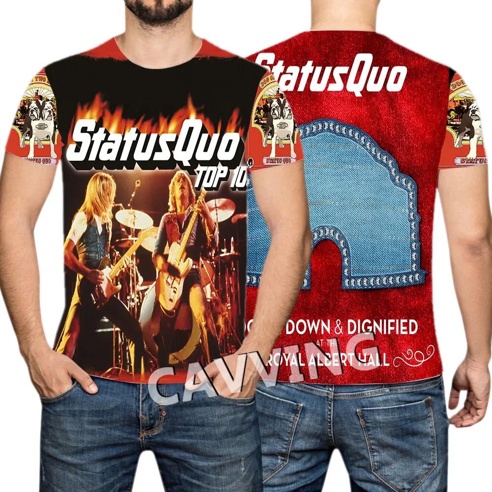 Men T-shirt Heavy Metal Rock Band Status Quo 3d Print T shirt Tops Womens Sports Large size Tops Tees Summer Tshirt Kid Clothing