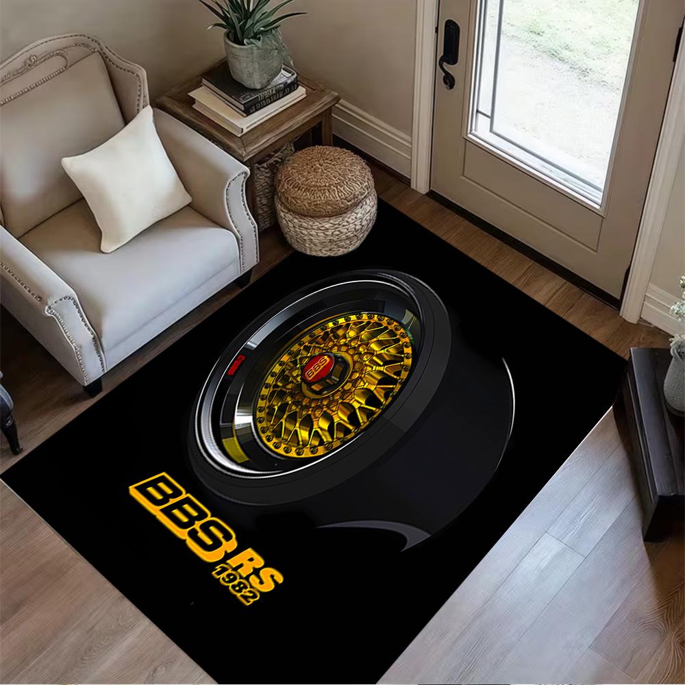 Bbs Wheel Floor Rug Office Rug Perfect for Game Room Study Room Decorate Room Living Rooms Antislip Carpet Decorate Offices