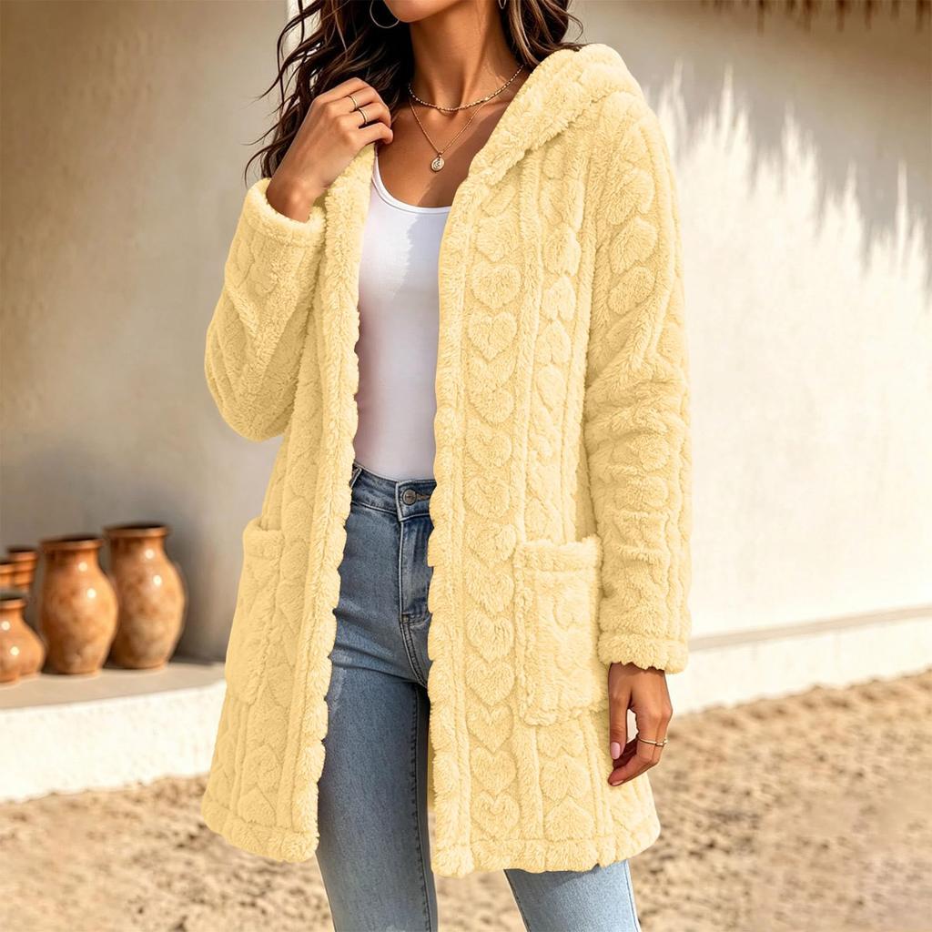 Women's Double-Sided Long Coat, Cute Casual Outerwear for Fall and Winter
