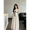 2026 French First Love Coffee Break Retro Polka Dot Neck Dress Women's Design Sense Thin Waist Halter Dress