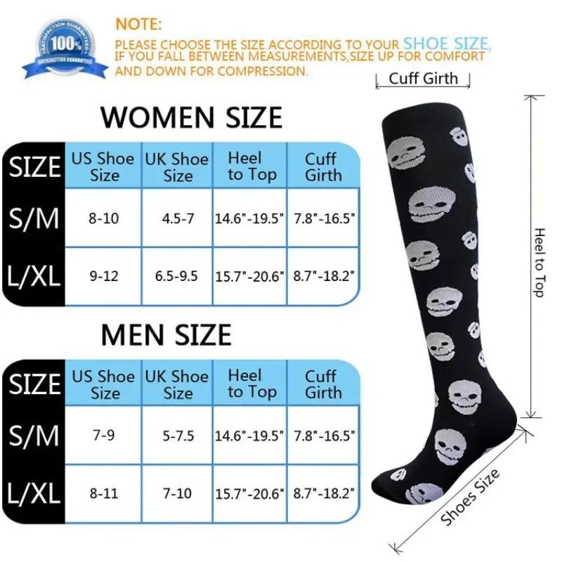 4 Pairs Women Men Compression Socks Stockings Elastic Sports Beautiful Leg Running Nurse Outdoor Climbing Cycling Socks Gym