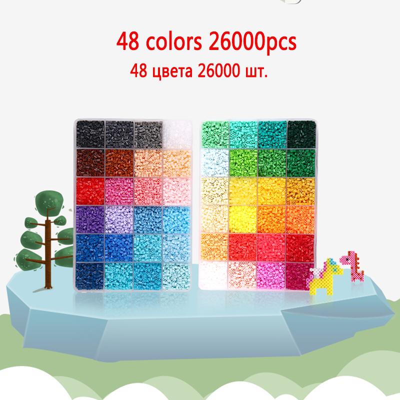 72 Colors 24 Colors 2.6Mm Perler Fuse Beads Iron Beads Kit Hama Beads 3D Puzzle Diy Toy Kids Creative Handmade Craft Toy Gift
