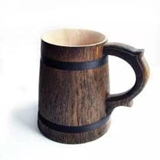 15.24 Cm Wooden Beer Mug for Birthday or Home Decor Gift,  Ancient Style Food Safe