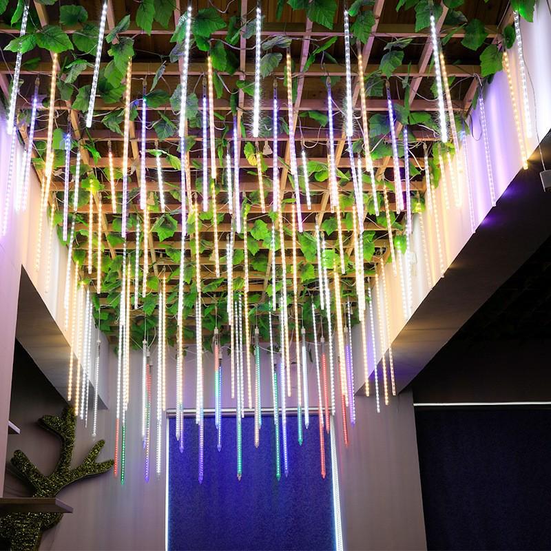 Solar-Powered LED Meteor Shower Lights: Waterproof, Colorful String Lights for Outdoor Decoration, Perfect for Festivals and Christmas Trees.
