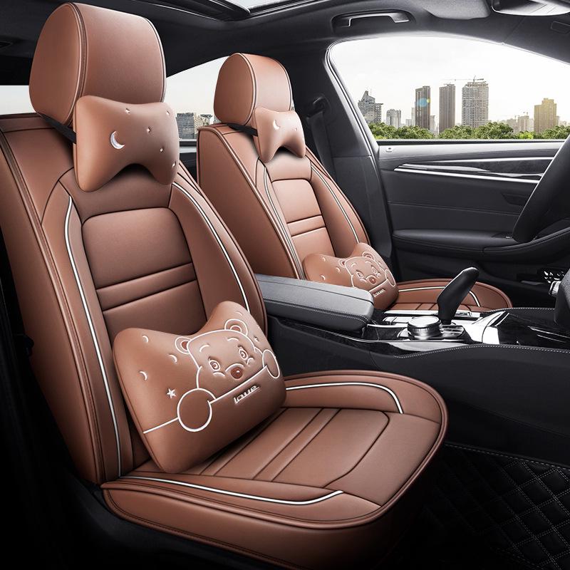 Compatible with 2013, 2015, 2016 Buick Excelle Leather Car Seat Cover, All-Season, Full Coverage