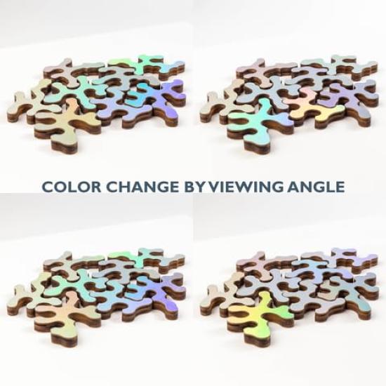 GEMTURT Holographic Impossible Puzzle - 300 Piece Wooden Jigsaw Puzzle, the Hardest Puzzle Ever [Used]