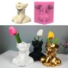 Silicone Vase Molds Fashion Flower Container Moulds Unique Portrait Shaped Storage Jar Mould Pen Holder Resin Molds