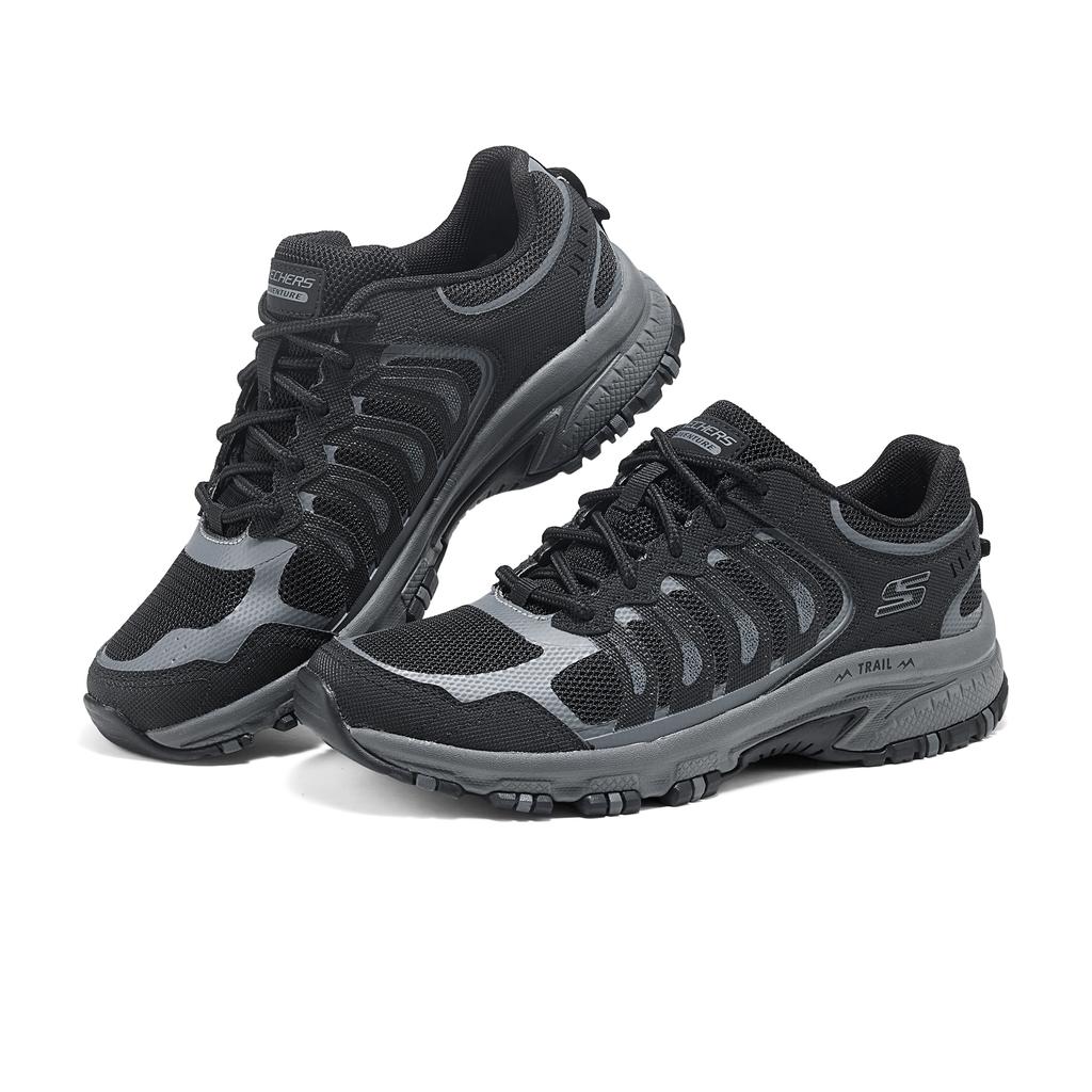 Skechers Adventurer Comfortable Fashion Low-Top Running Shoes Women Sneaker Black Gray 180069-BKCC