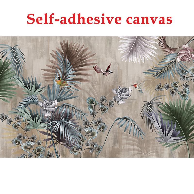 3D nástěnná tapeta Čínský styl Ručně malované květiny a ptáci Olejomalba Fresky Obývací pokoj Studovna Domácí dekorace Papel De Parede Sala