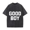 Guter Junge Lustiger Spruch Typografie Design Gewaschen Vintage Kurzarm Locker Streetwear T-Shirt