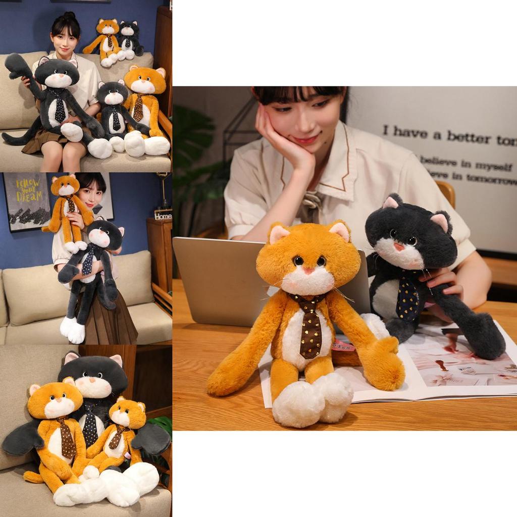Adorable Long Arm Cat Plush Toy For Girls In Cute Brown Color Perfect Gift