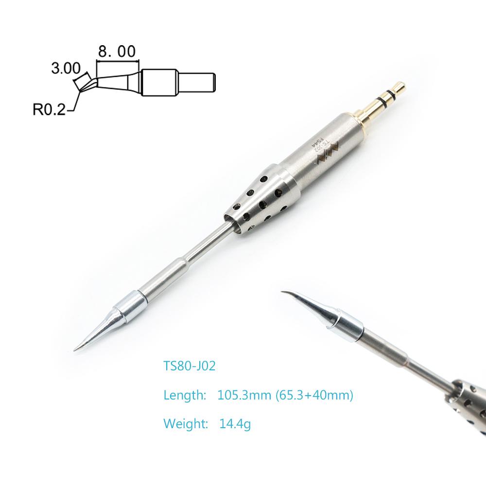 Original Smart Mini Soldering Iron Tips for TS80/TS80P - Five Models: K4, B02, BC02, D24, J02