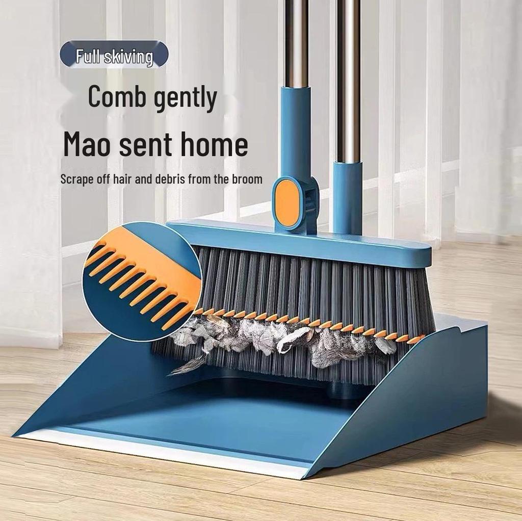 Sada skládacího smetáka a lopatky: 3dílná silikonová kouzelná koště a mop