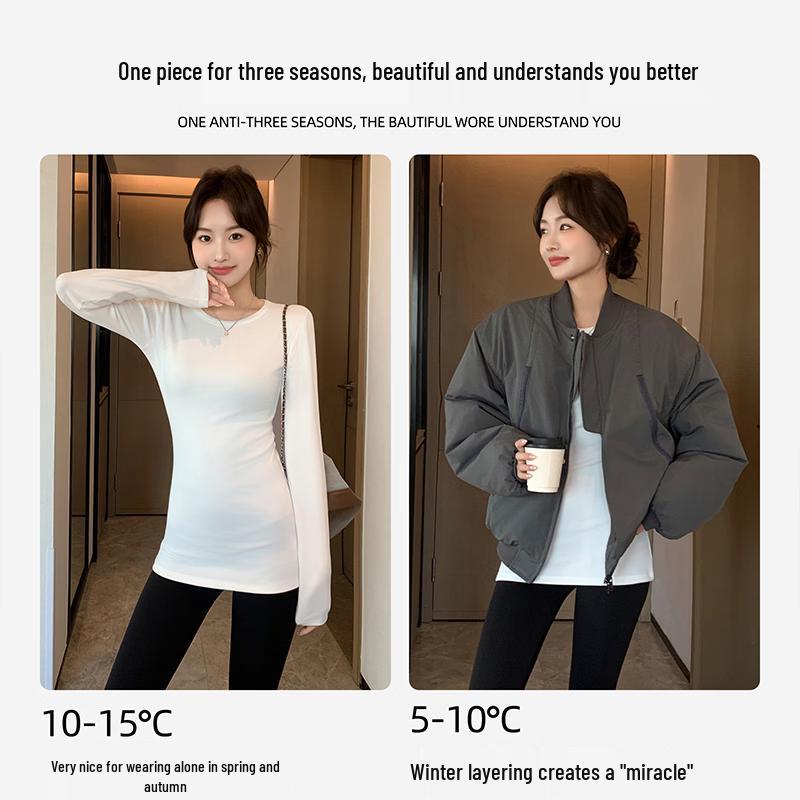 Women's Slim-Fit Fleece-Lined Tunic Base Layer Top