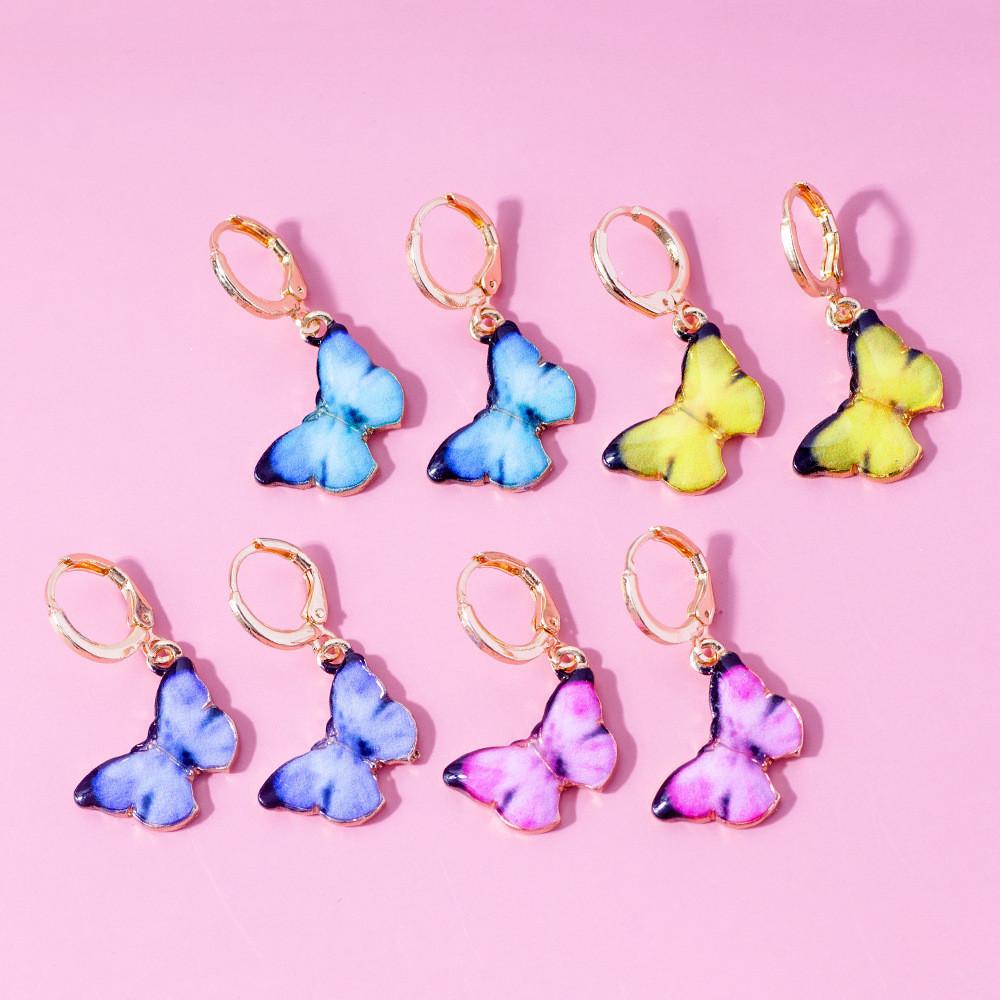 Butterfly Alloy Unique Drop Earrings Fashionable Metal Jewelry Ideal Gifts For