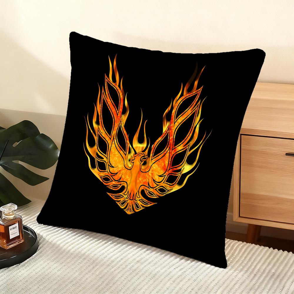 Golden P-Pontiac Cushion Cover Soft Short Plush Pillow Cover Smooth Cozy Texture Aesthetic Cushion Case Home Decor