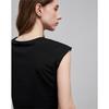 Chuyu Women's Wide Shoulder Front Slit Short Sleeve T-Shirt