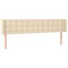 VidaXL Tête de Lit à LED Meuble de Chambre à Coucher Accessoire de Lit Double Tête de Cadre de Lit Intérieur Crème 3123689