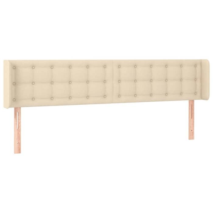 VidaXL Tête de Lit à LED Meuble de Chambre à Coucher Accessoire de Lit Double Tête de Cadre de Lit Intérieur Crème 3123689