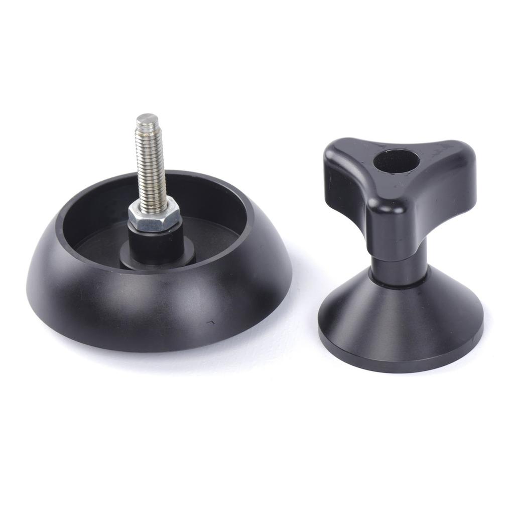 Aluminum Alloy 100mm Half Round Flat To Bowl Transition Adapter for Camera Gimbals Mounts 20kg Load Bearing 3/8in Screw