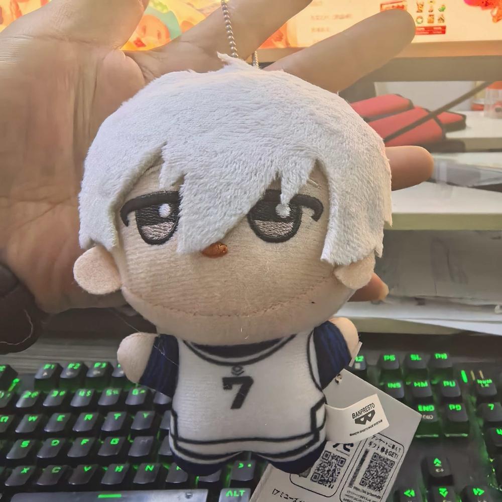 10cm Anime Garçon Volley-ball Blue Lock Kawaii Pendentif Sac Porte-clés Isagi Mikage Reo Rin Itoshi Sae Prison Bleue Peluche Jouet Cadeau Enfants