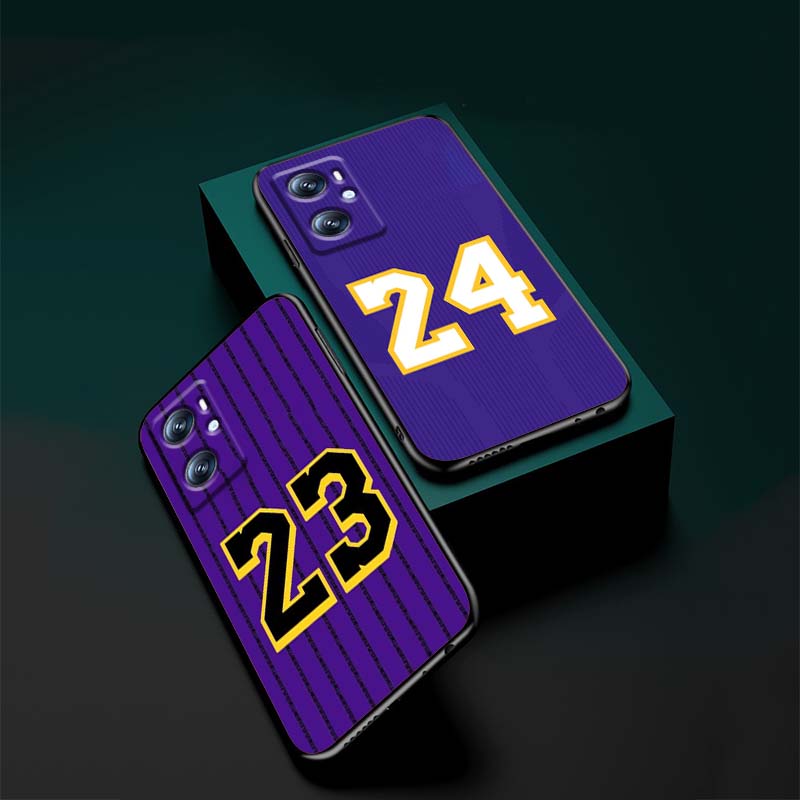 Fashion jersey number Phone Case For OPPO Reno 5 6 7 A96 A40 A58 Realme GT A74 A78 Neo2 A74 A78 Find X5 X3 X7 X8 Black