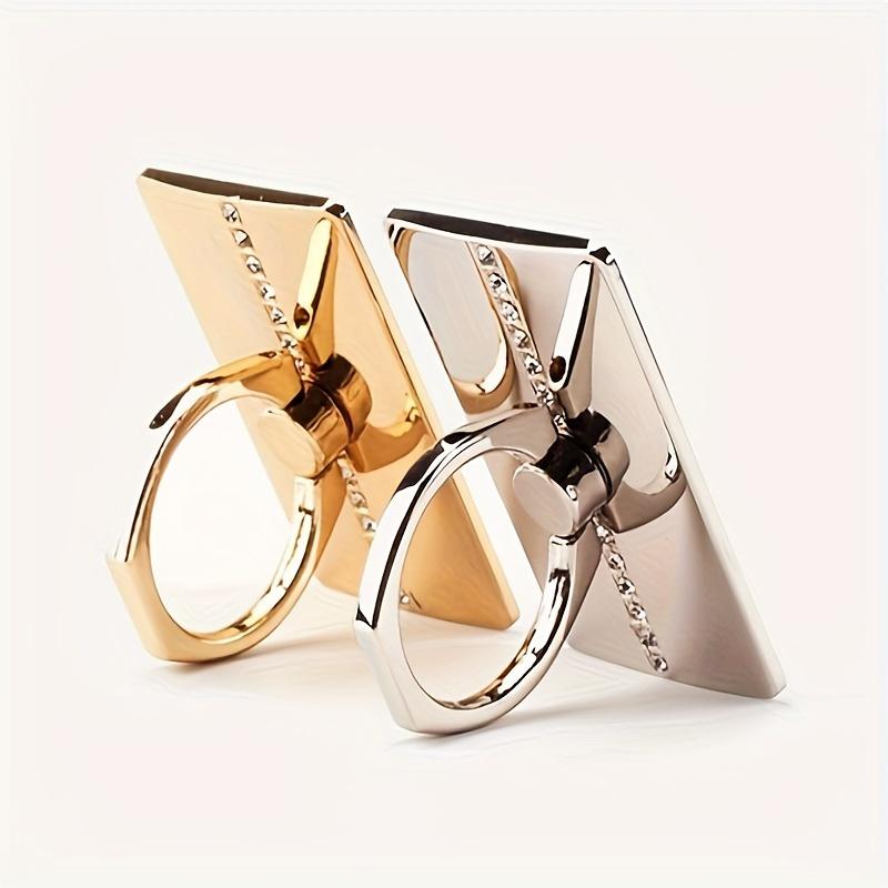 Waterproof Aluminum Alloy Cellphone Ring Holder - Elegant Metal Grip Stand for Smartphones