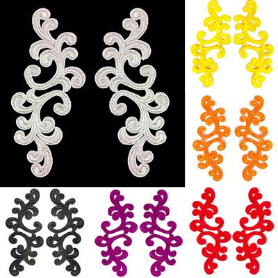 Multi-color Embroidery Lace Hollow Out Fabric Flower Patch Cloth Lace Applique Patch Iron-on Flower Piece DIY Lace Accessories
