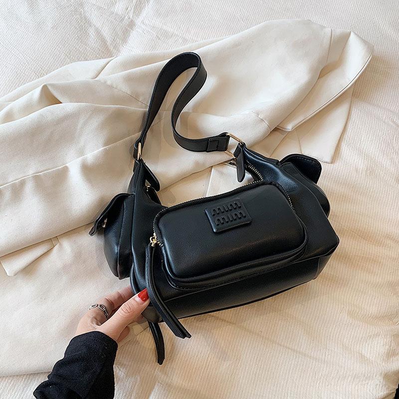 Spice Girl Underarm Bag 2025 New Multi-Pocket Pillow Bag Shoulder Handbag Retro Casual Motorcycle Bag Women's Bag