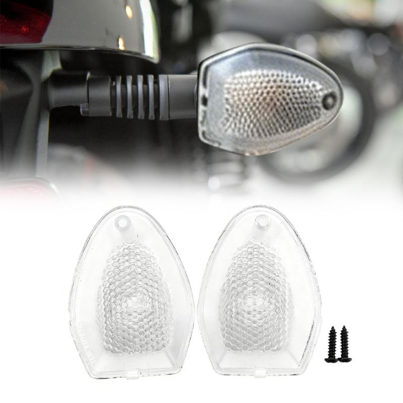 1Pair Motorcycle Turn Signal Lens ABS Cover Impact Resistant for DR200S SV650X GSR750 GSF1250S Easy Installation