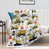 Cartoon Car Throw Blanket Soft Warm Lightweight Cozy Plush Flannel Plush Blanket Bed Couch Sofa Office Decor Gift for Kids Women