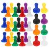32Pcs Plastic Chess Pieces Multicolor Board Game Components Party Game Accessories Colorful Game Pawns Party Supplies